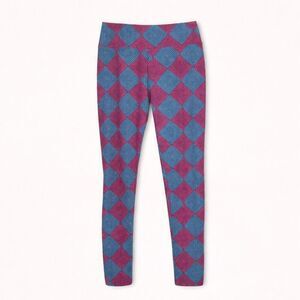LuLaRoe Leggings One Size Pink Gray Geometric Print Buttery Soft Stretch Pants